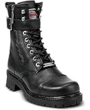 Milwaukee Motorcycle Clothing Company Accelerator Leather Men's Motorcycle Boots (Black, Size 12D)