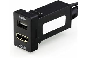 Timloon HDMI Socket Mount Cable +USB Audio Input Audio Relay Use for Toyota（Type A）