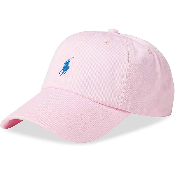 Polo Ralph Lauren Men`s Cotton Chino Baseball Cap (Pink(6763)/Navy