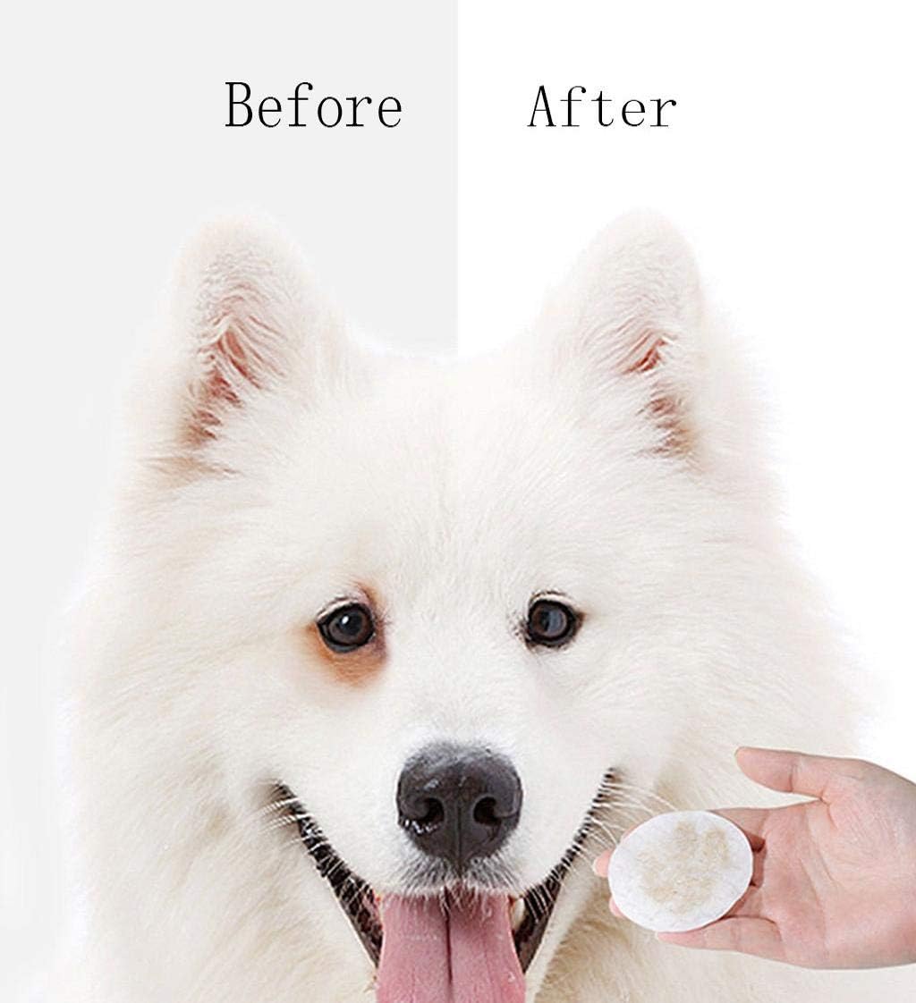 Vaycally Professional Pet Tear Stain Remover Wet Cotton Wipes Natural Plant Based Hypoallergenic Multipurpose Use to Remove Fur Stains Pet Eye Wips