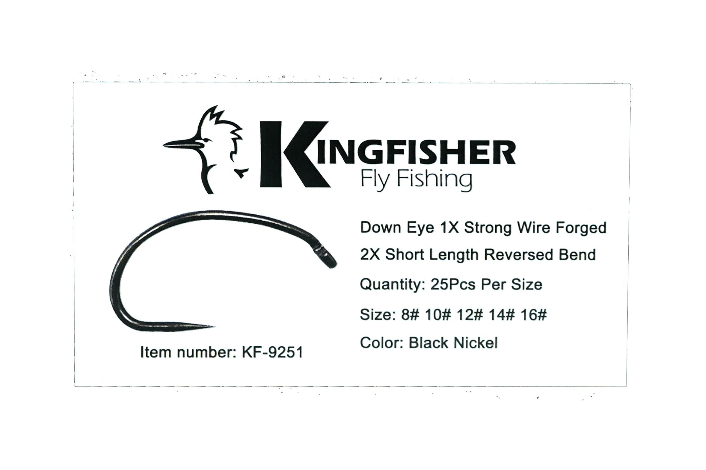 Kingfisher Fly Fishing Shrimp Caddis Scud Fly Tying Hook Barbless