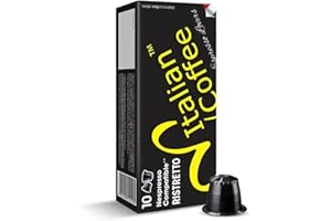100 Italian Coffee pods compatible with Nespresso machines, Italian Expresso capsules (Ristretto 100 pods, Regular pods)