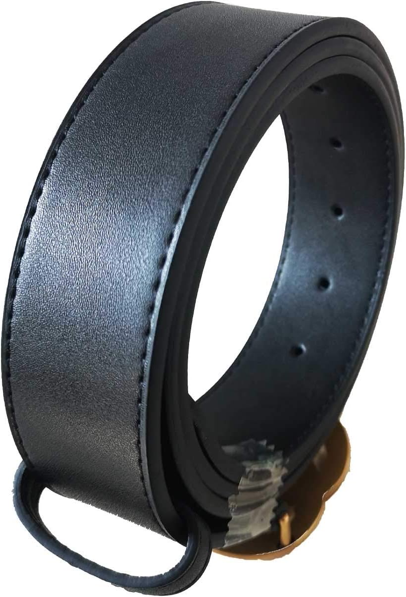 Women's Belts Cowhide Leather Belt Fashion Gold Zircon Buckle Black