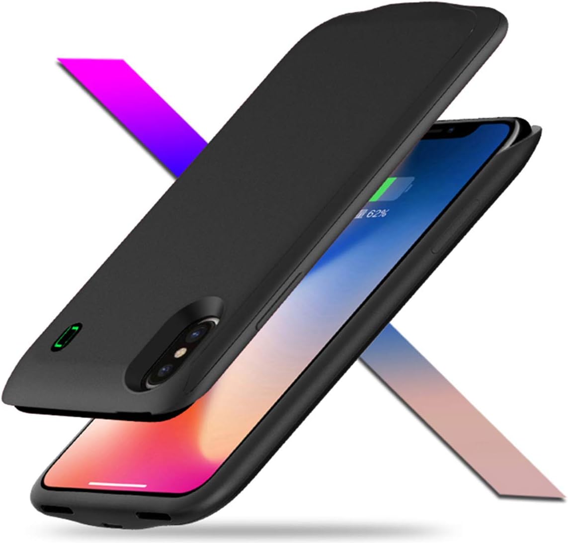 Battery Case for iPhone X - Support Headphone 4200mAh Portable Protective Charging Case Extended Rechargeable Battery Pack Charger Case for iPhone X / 10