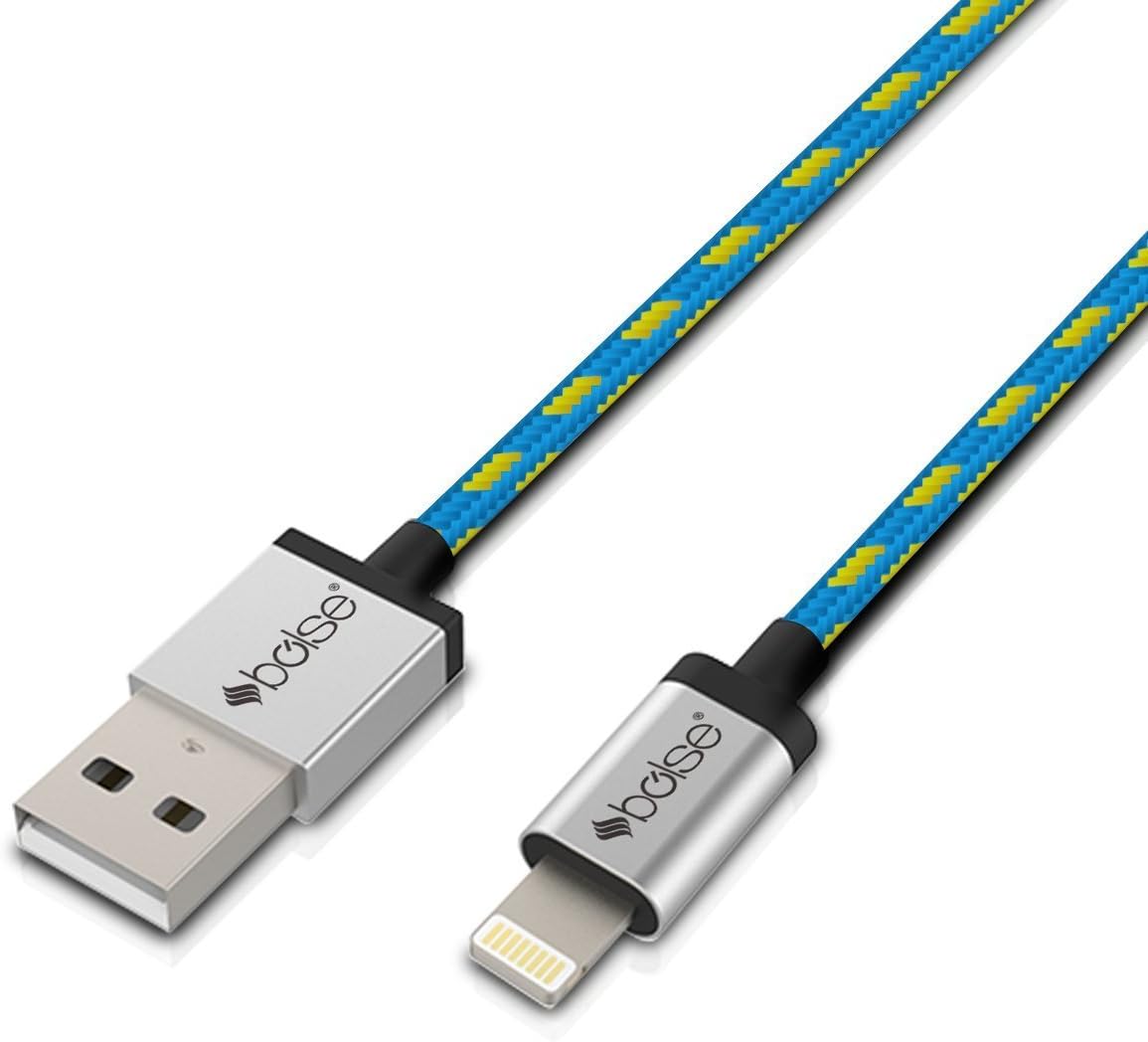 bolse C129 Extra Long Cloth Jacketed Tangle Free Apple Lightning Cable for iPhone