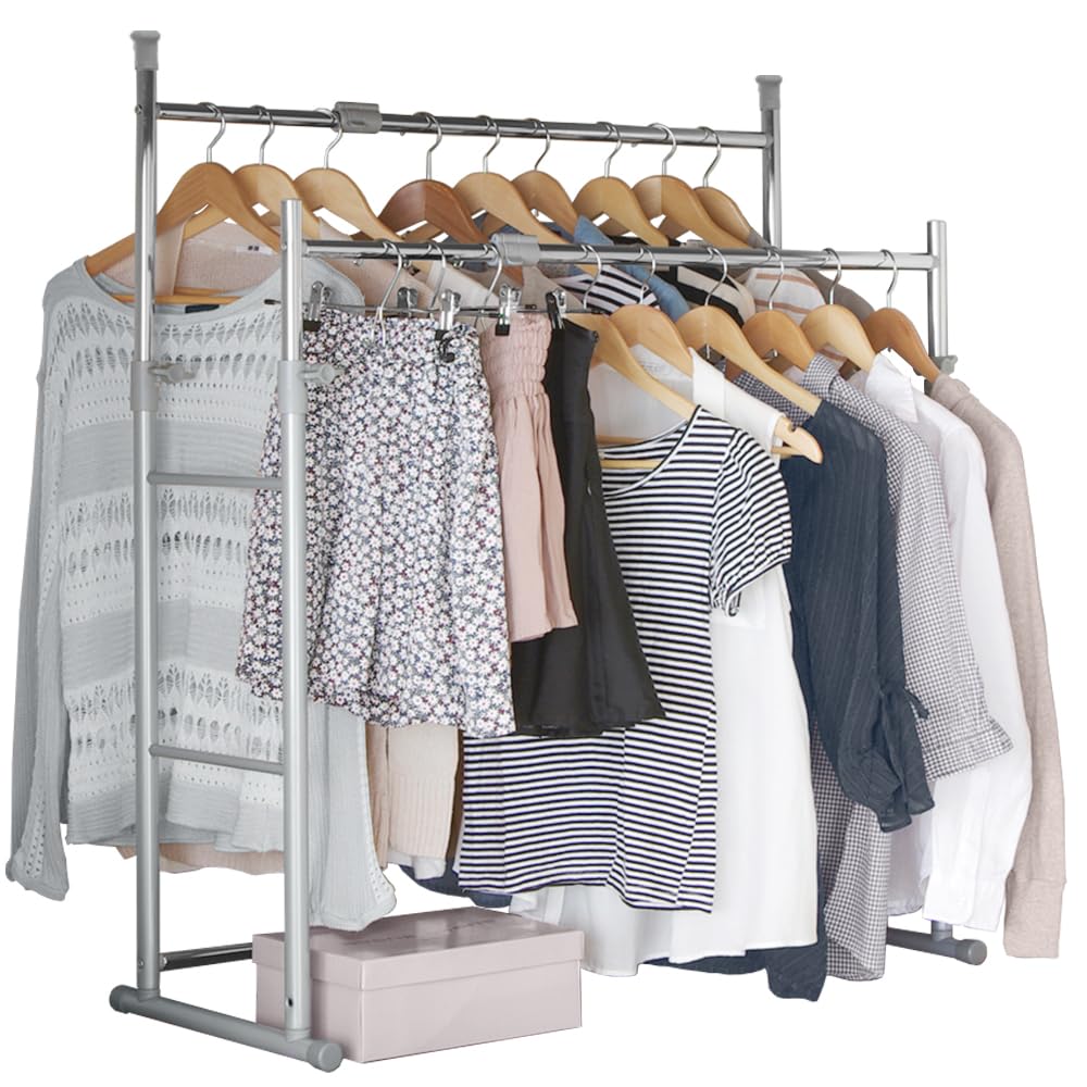 「アイリスオーヤマ ハンガーラック 押入れ 伸縮幅75~130cm 耐荷重30kg ストッパー付き パイプハンガー OSH-Y27 」商品画像