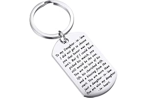 FEELMEM to My Daughter-in-Law Keychain Daughter-in-Law Gift from Mother in Law
