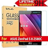 ASUS ZenPad S 8.0 Z580C Glass Screen Protector,( Z580CA)[2 Packs] AnoKe(0.3mm 9H) Tempered Film Shield Guard For Z580C Glass 2Pack