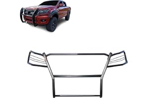 BLACK HORSE OFF ROAD Black Horse Grille brush Bumper Guard Modular Black Compatible with 2019-2023 Ford Ranger-17FP10MA
