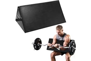 JZHLLA Preacher Pad Foam Bicep Curl Support Portable Preacher Curl Bench Attachment Weight Lifting Support Isolator for Biceps, Triceps and Arms
