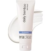 eraclea Daily Bamboo Exfoliant Face Wash with Hyaluronic Acid (4 fl oz) | Gentle Cleanser &amp; Facial Scrub, Even-Looking Skin, Reduces Pores &amp; Fine Lines, Hydrating &amp; Non-Greasy, For All Skin Types