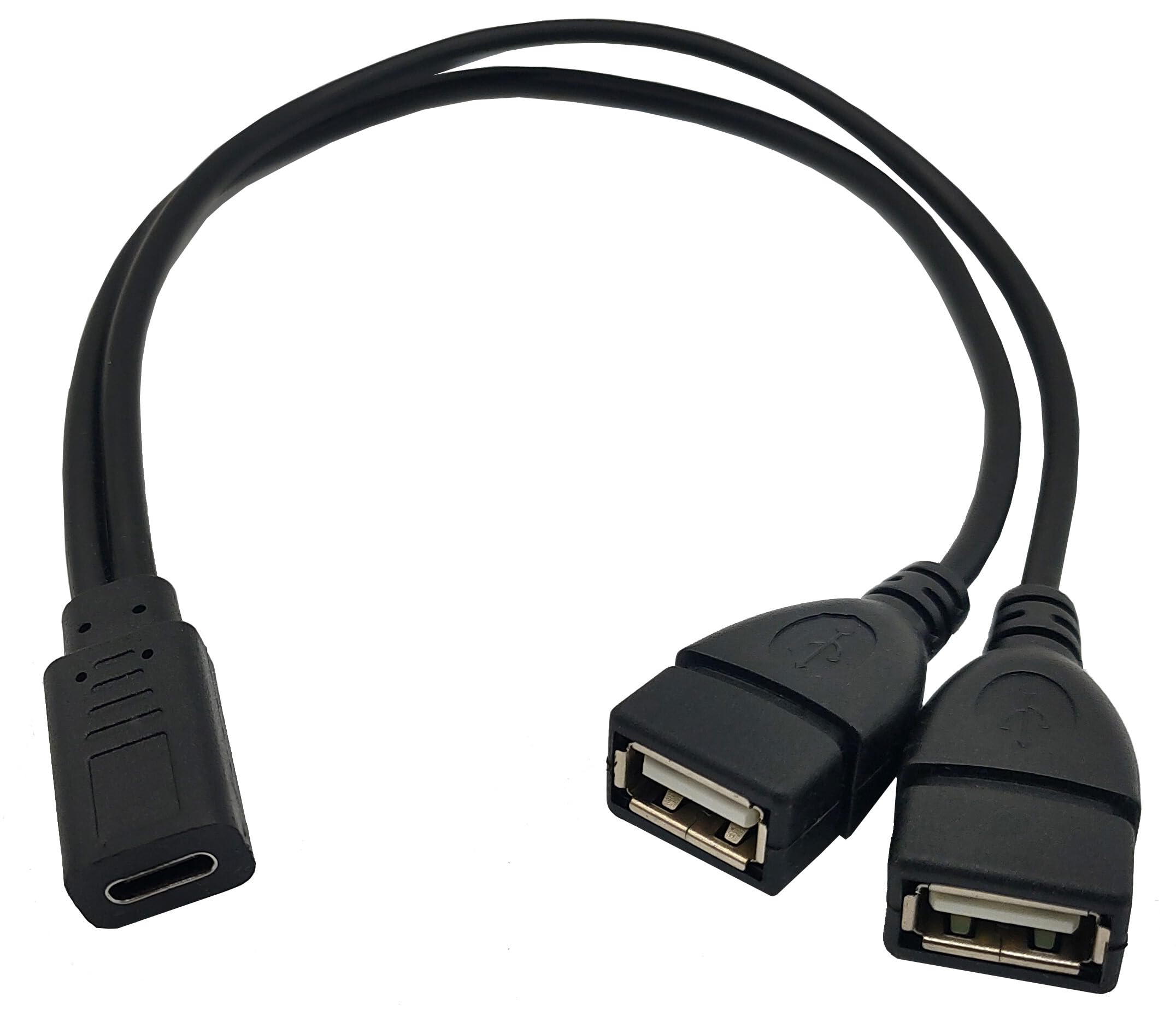 Photo 1 of Qaoquda USB C Splitter Charge Cable,1 Feet USB Type C Female to 2 Dual USB Female Y Splitter Conversion Charging Cable(Only for Charging)