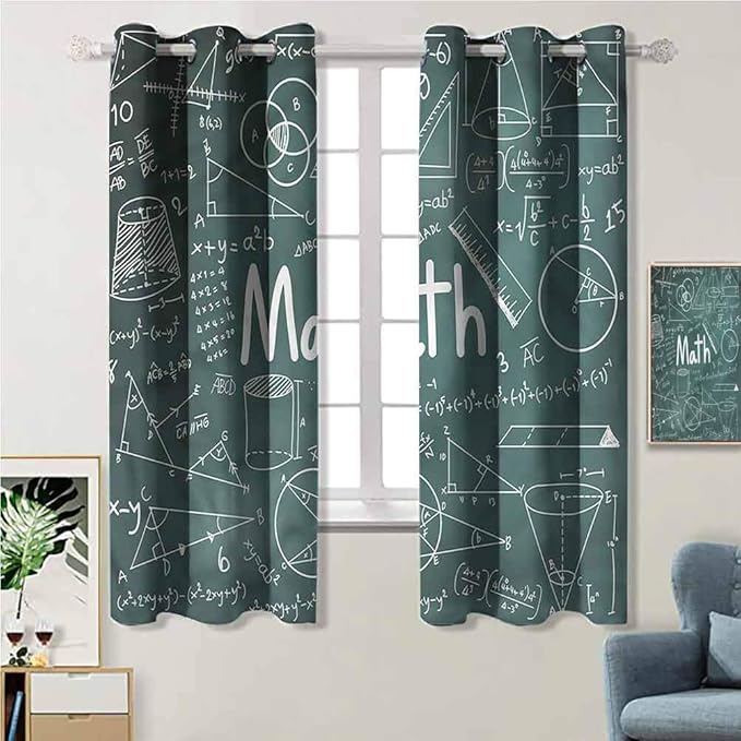 Jinguizi Mathematics Classroom,School Board Modern Print Curtains