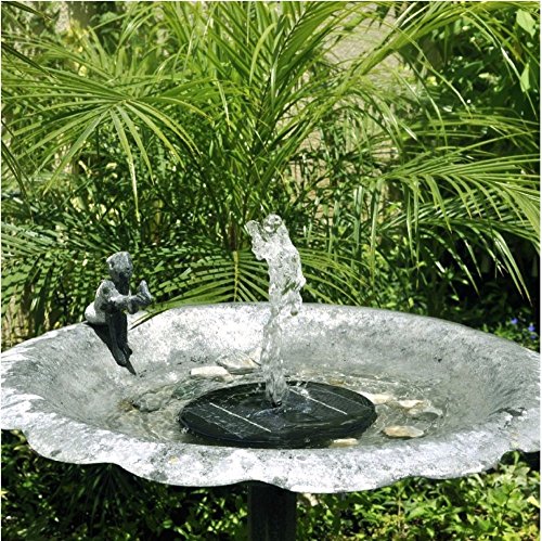 HomeSprout Solar Fountain Pump for Bird Baths, Ponds and Free-Standing Fountains. 1.4 W Solar Panel Water Pump Kit (Bird Bath, Stand or Other Accessories Not Included)