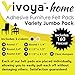 Felt Pads (160 Variety Pack, Multi-Color) Heavy Duty Adhesive Furniture Pads, Floor Protectors for Hard Surfaces, Tile Floor Protection, Wood Floor Protection