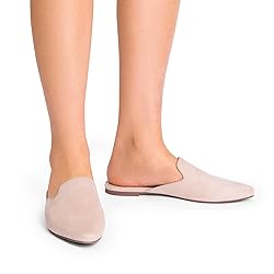 DREAM PAIRS Women's Flat Mules Pointed Toe Backless
