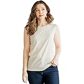 Fair Indigo Women's 100% Organic Pima Cotton Sleeveless Tee