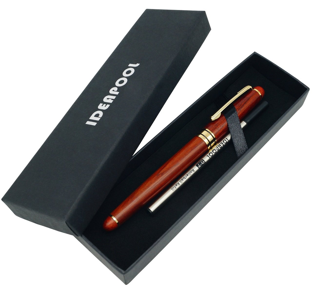 IDEAPOOL Luxury Rosewood Ballpoint Pen Writing Set Elegant Fancy Nice