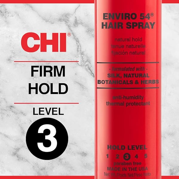 CHI ENVIRO 54 HAIRSPRAY, NATURAL HOLD, LIGHTWEIGHT SPRAY TO FINISH & SECURE A VARIETY OF HAIRSTYLES, SULFATE & PARABEN-FREE, 2.6 OZ