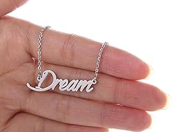 AOLO Dream Name Necklace Silver Stainless Steel