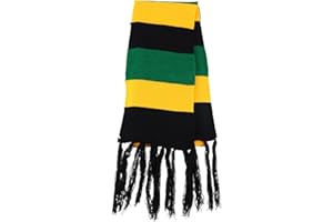 Armycrew RGY Rasta Knit Acrylic Winter Scarf with Fringes
