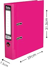 Pukka 5 x A4 Glossy 2-Ring Lever Arch File 75mm Spine Pink view 3
