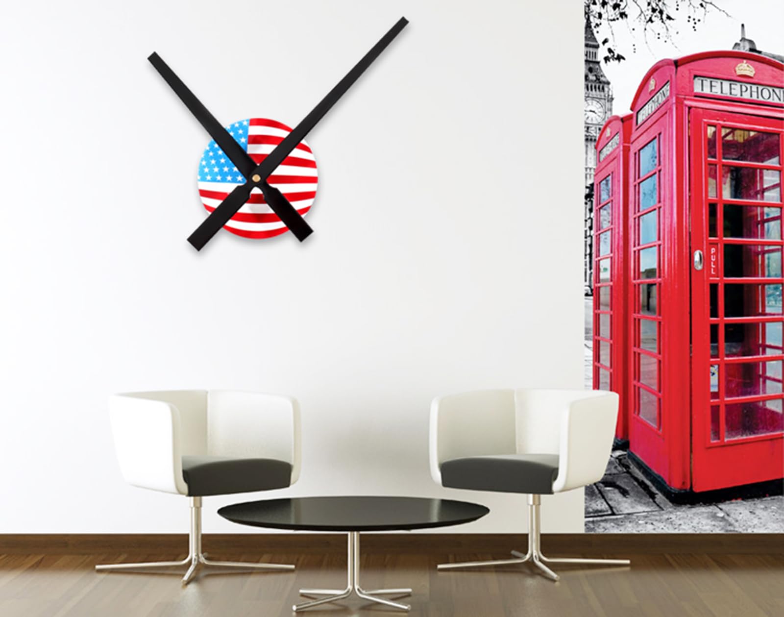 LOZMOM Large Frameless Wall Clock DIY 3D Clock