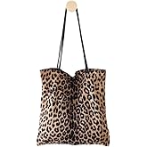 Leopard Shoulder Bag Soft & Lightweight Large Tote Purse Handbag Travel Satchel Gift for Women