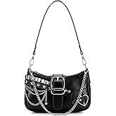 MJFSGYO Cute Y2k Purse for Women, Star Embroidery Pattern with Chain Strap Shoulder Bag, Goth Style Cute Mini Purse