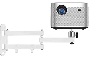 2-BE-BEST Projector Wall Mount 14" Foldable Arm 2 Thread Adapters Universal Projector Mount Quality Cold-rolled Steel Compatible with XGIMI TMY AuKing HAPPRUN Vankyo ELEPHAS NICPOW Projector and Others