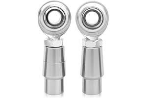 AUGREX 3/8 x 3/8-24 Heim Joints Rod End Kit Economy with Tube Adapters and Jam Nuts, Heim Joints Panhard Bar Kit .058 Bungs Rod End Heim Joint LH and RH