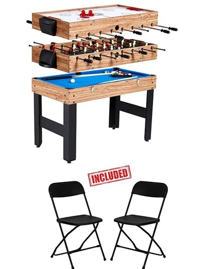 48 3 In 1 Combo Entertainment Game Table With Billiards Hockey And And Foosball Accessories Included