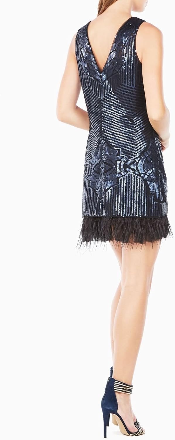 bcbg feather dress