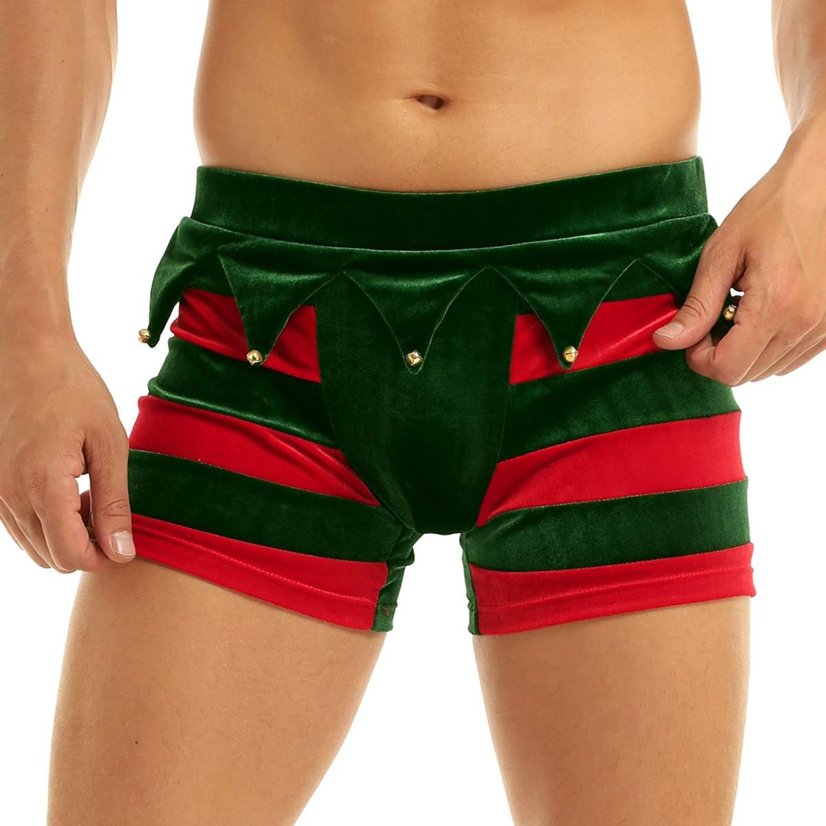 Boxer Homme Drôle De Noël - Motifs 3D Festifs - Caleçon Élastique Cadeau Rigolo Pour Père Noël En Herbe