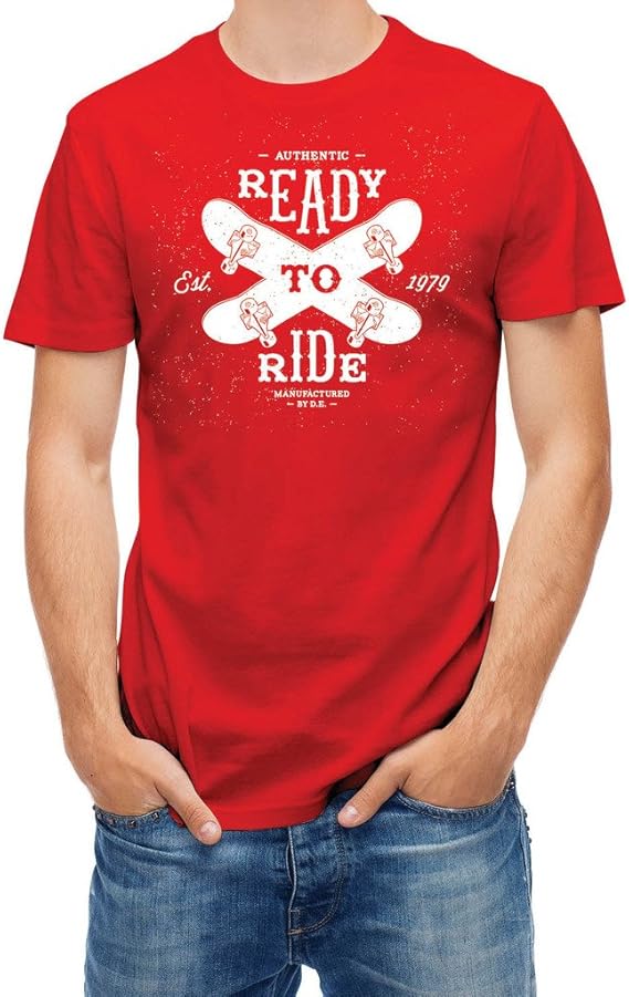 Tshirt skateboard road sport skaters Red XL Clothing