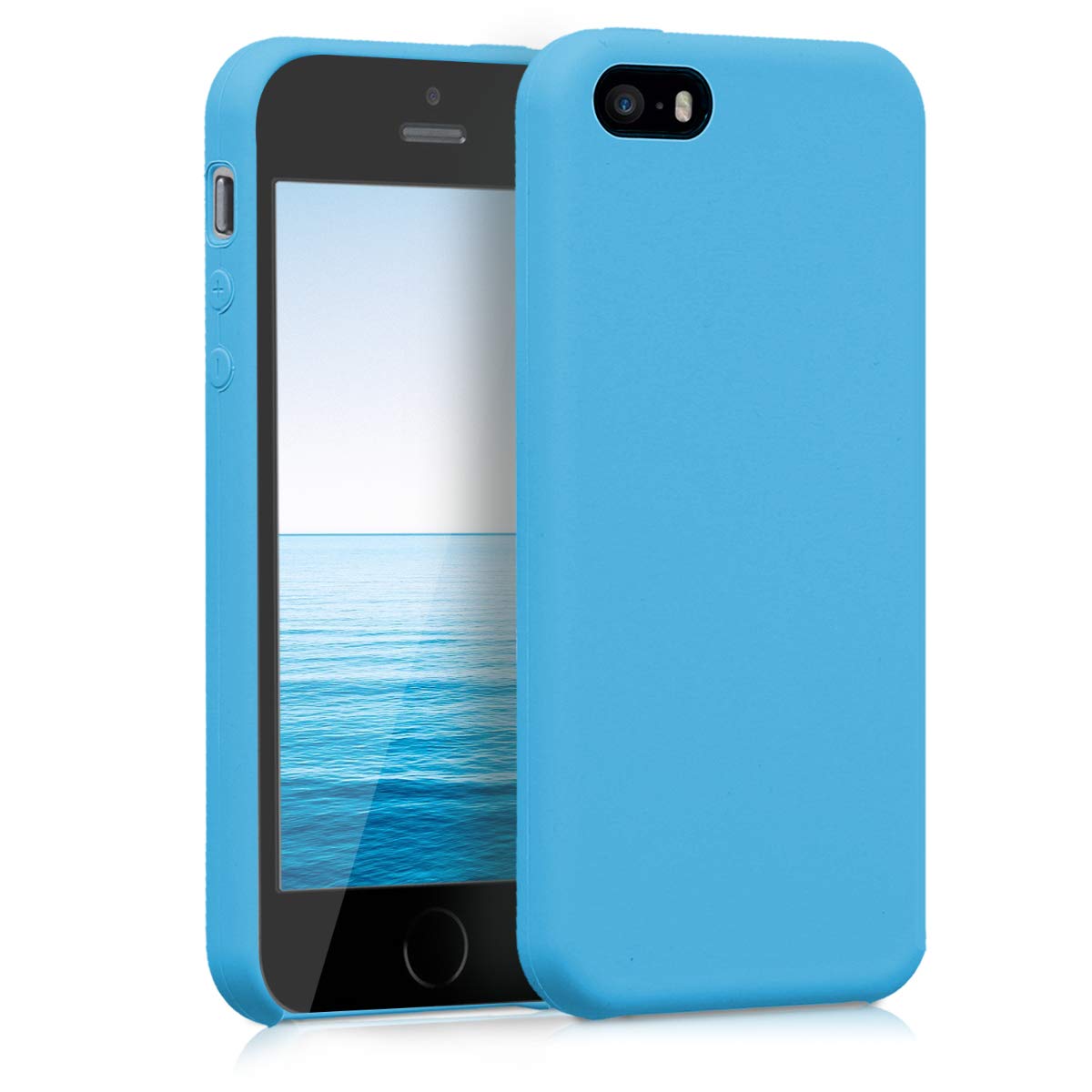 kwmobile Case Compatible with Apple iPhone SE (1.Gen 2016) / iPhone 5 / iPhone 5S Case - TPU Silicone Phone Cover with Soft Finish - Light Blue โ image 1