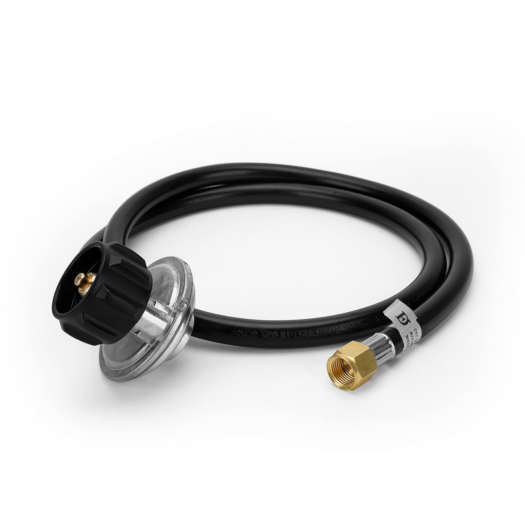 Photo 1 of Stanbroil 4FT QCC1 Vertical Low Pressure Propane Hose and Regulator for LP Gas Grill, Heater and Fire Pit, 3/8" Female Flare x ACME Nut