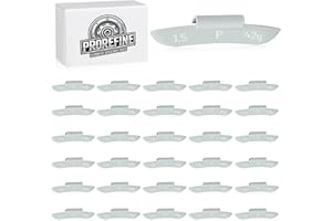 PROREFINE Upgraded 1.5 oz Clip On Wheel Weights for Steel Rims Corrosion-Resistant Coated Painted Tire Balancing Weight P Style Gray 30 pcs