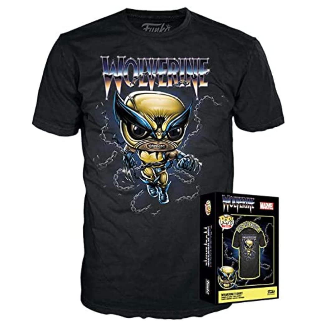 Funko Boxed Tee: Marvel: Wolverine: S - Small - (S) - T-Shirt - Clothes - Gift Idea - Short Sleeve Top for Adults Unisex Men and Women - Official Merchandise Fans Multicolour