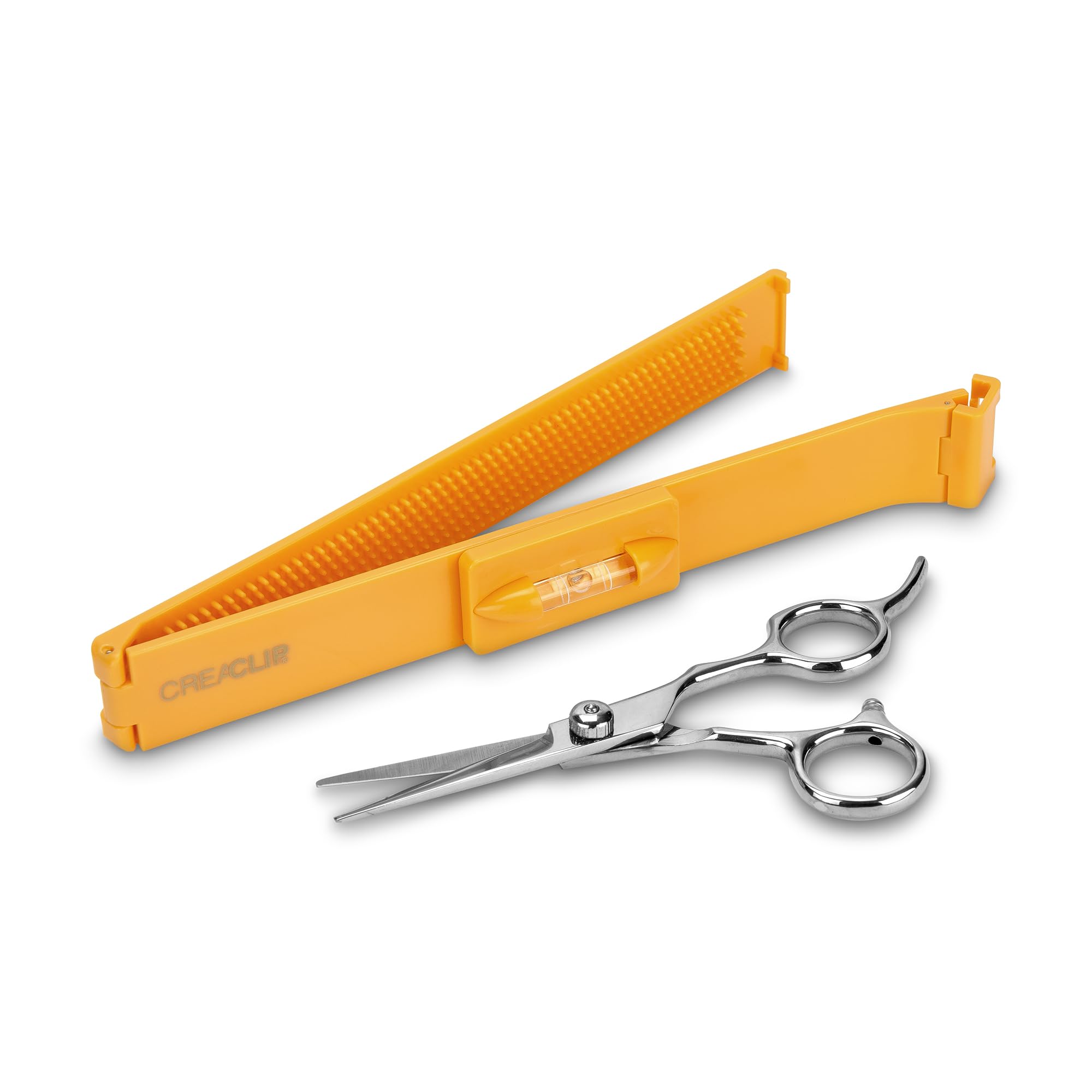 Photo 1 of **Scissors broken. Missing screw***Original CreaClip MEDIUM and Scissors For FINE, THIN HAIR - As seen on Shark Tank - Hair Cutting Tool for Layers Bangs Split Ends Kids Hair Cut, Hair Cutting Guide**Scissors broken. Missing screw***
