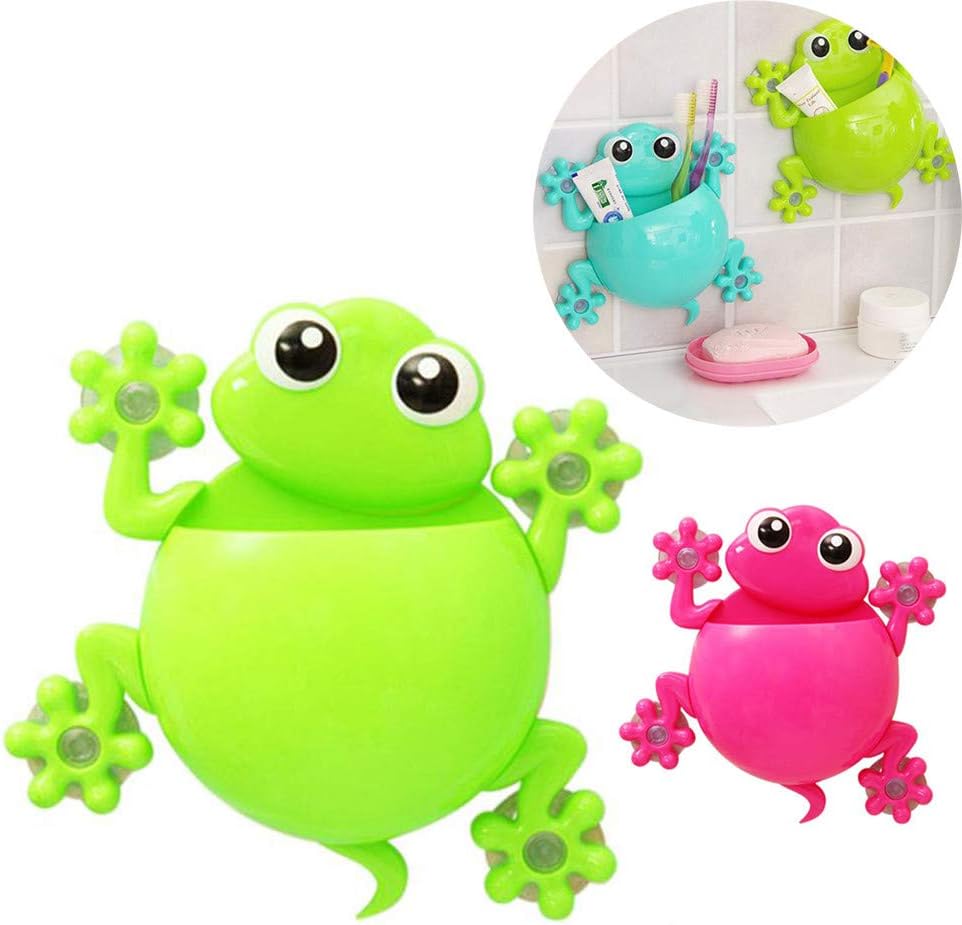 Sugely Cute Toothbrush Holder with Suction Cup for Bathroom Wall Home Decor,Powerful Suction Cup Toothbrush Holder Creative Toothbrush Holder Cartoon Toothbrush Holder