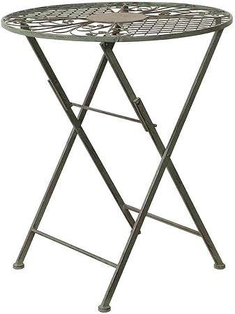 Amazon De Siena Garden Metalltisch Vintage Gartentisch O60x71cm Antikgrun 365181