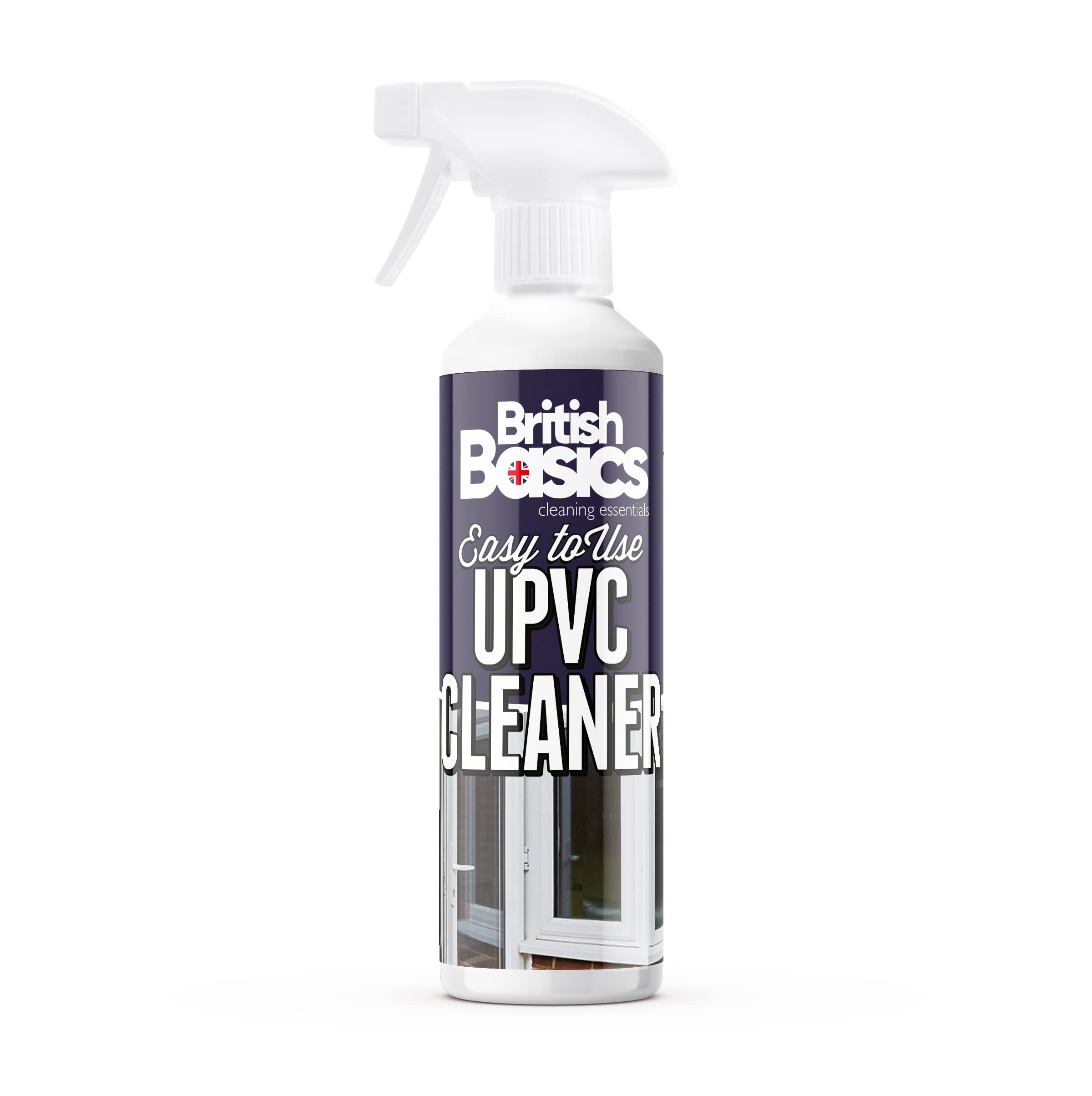 BritishBasics - UPVC Cleaner Spray | Ideal for Hard Plastic, Doors, Gutter and Window Frames 500ml