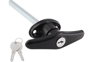 Qjaiune Truck Cap Locking T-Handles 1 Pack Camper Topper Lock, Camper Shell Locks and Keys T-Handle Canopy Replacement Lock, 