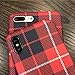 Red Plaid iPhone Xs Max Case,Easeu Women's Soft TPU Super Slim Fit Silicone Anti-Scratch Snap Cover Flexible Case for iPhone Xs Max 6.5 inch