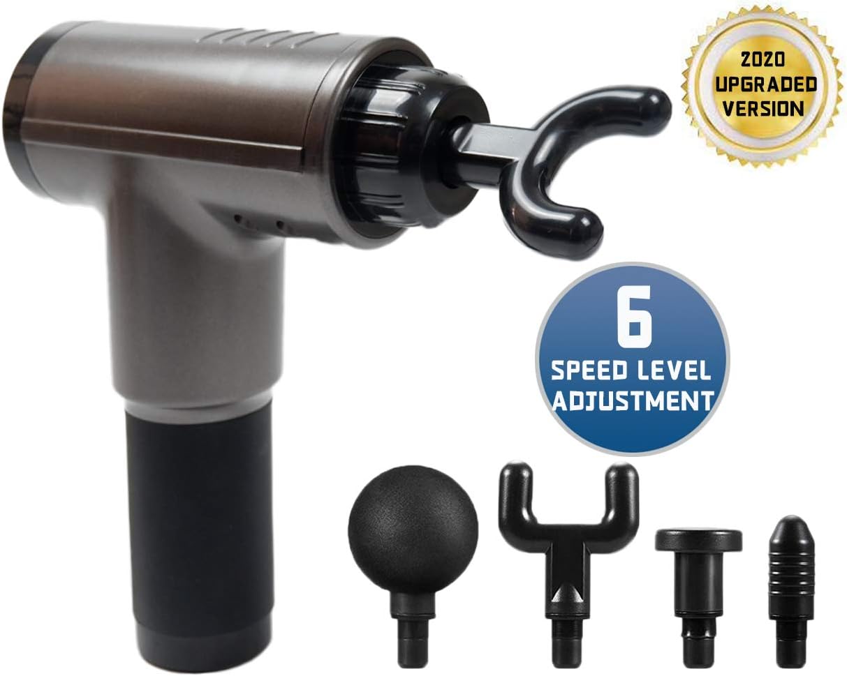 Professional Deep Tissue Percussion Massage Gun for Athletes, Cordless Vibration Massage Device Helps Relieve Muscle Soreness and Stiffness, Massagers for Neck and Back (Arrow Black)