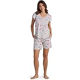 Miss Elaine 100% Cotton Knit Pajamas, Pockets, Cap Sleeves, Short Sleeves and Shorts Bottoms