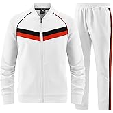 W JIANWANG Men's Casual Tracksuits Long Sleeve Jogging Suits Sweatsuit Sets Track Jackets and Pants 2 Piece Outfit
