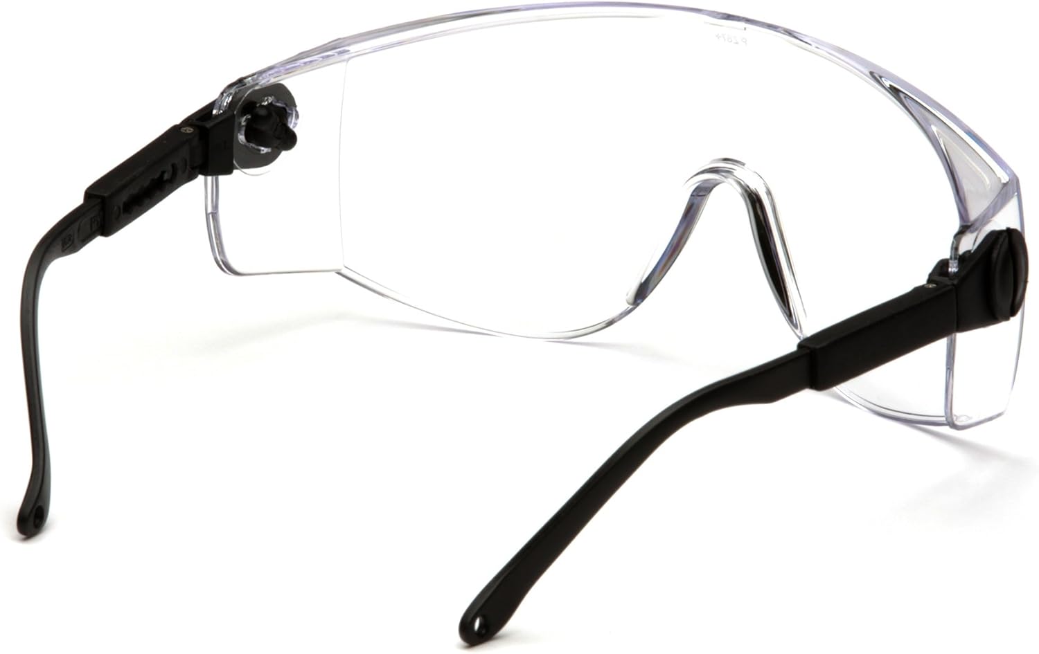 Pyramex Defiant Safety Eyewear, Jumbo Size Clear Lens with Black Temples : Hunting Safety Glasses : Sports & Outdoors