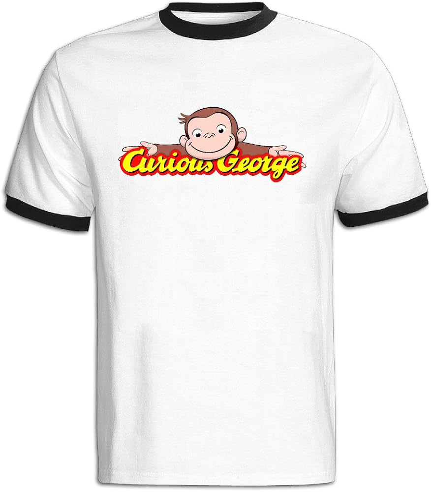 Men's Black O Neck Curious Tshirt US Size S Clothing